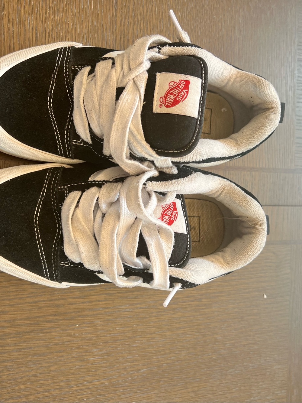 Vans Black and White Low-Top Skate Sneakers